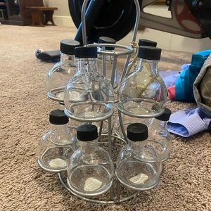 Spice Rack With Unique Glss Jars